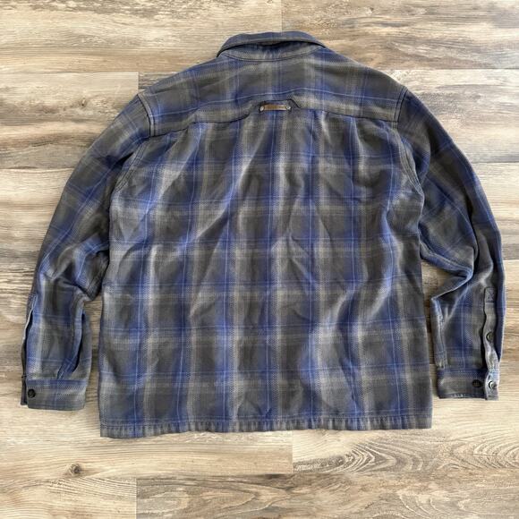 Royal Robbins Blue Gray Plaid Long Sleeve Button Shirt Men’s XL Relaxed Fit - Picture 6 of 7